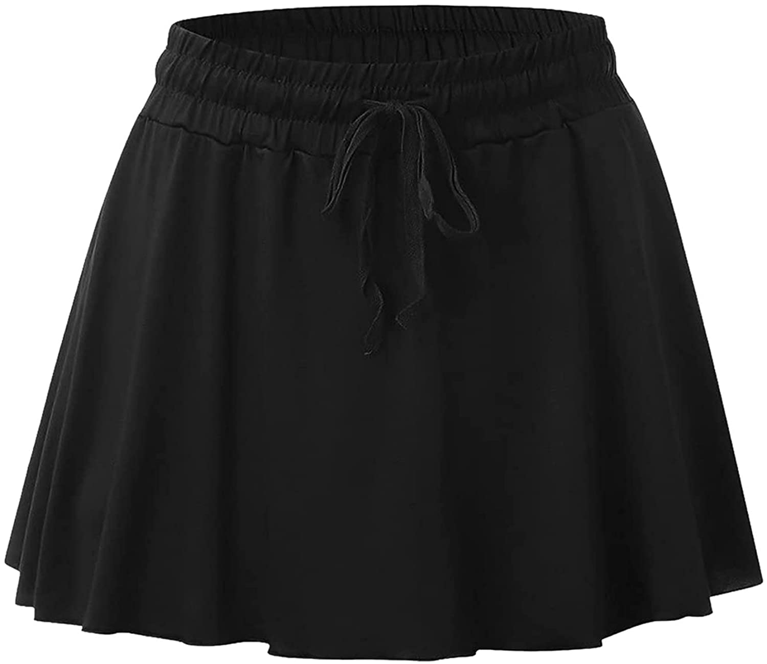 Burband Womens High Waisted Flowy Tennis Skirts Gym Yoga Pants Stretchy Pleated Golf Biker Shorts Summer Cute Lounge Skirts Apparel & Accessories > Clothing > Underwear & Socks > Shapewear Burband   