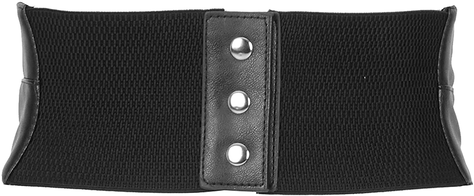 Blackbutterfly Wide Corset Waspie Elastic Waist Faux Leather Belt Apparel & Accessories > Clothing Accessories > Belts BlackButterfly   