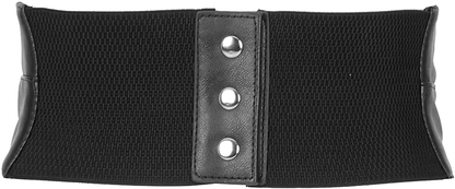 Blackbutterfly Wide Corset Waspie Elastic Waist Faux Leather Belt Apparel & Accessories > Clothing Accessories > Belts BlackButterfly   