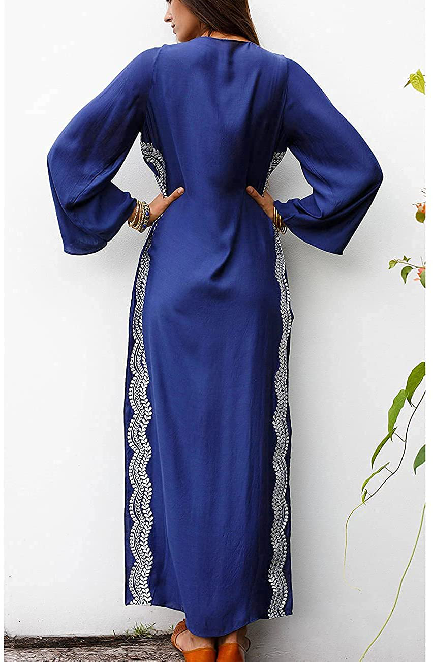 Bsubseach Women Beachwear Turkish Kaftans Long Swimsuit Cover up Caftan Beach Dress Apparel & Accessories > Clothing > Swimwear Kylie Max   