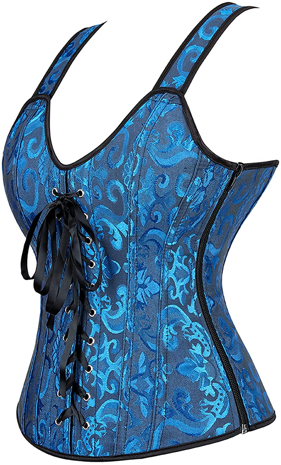 Women Sexy Strap Lace up Corsets and Bustiers Top Overbust Shaper Apparel & Accessories > Clothing > Underwear & Socks > Lingerie Zhitunemi   