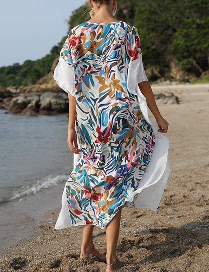 Bsubseach Women Beachwear Turkish Kaftans Long Swimsuit Cover up Caftan Beach Dress Apparel & Accessories > Clothing > Swimwear Kylie Max   