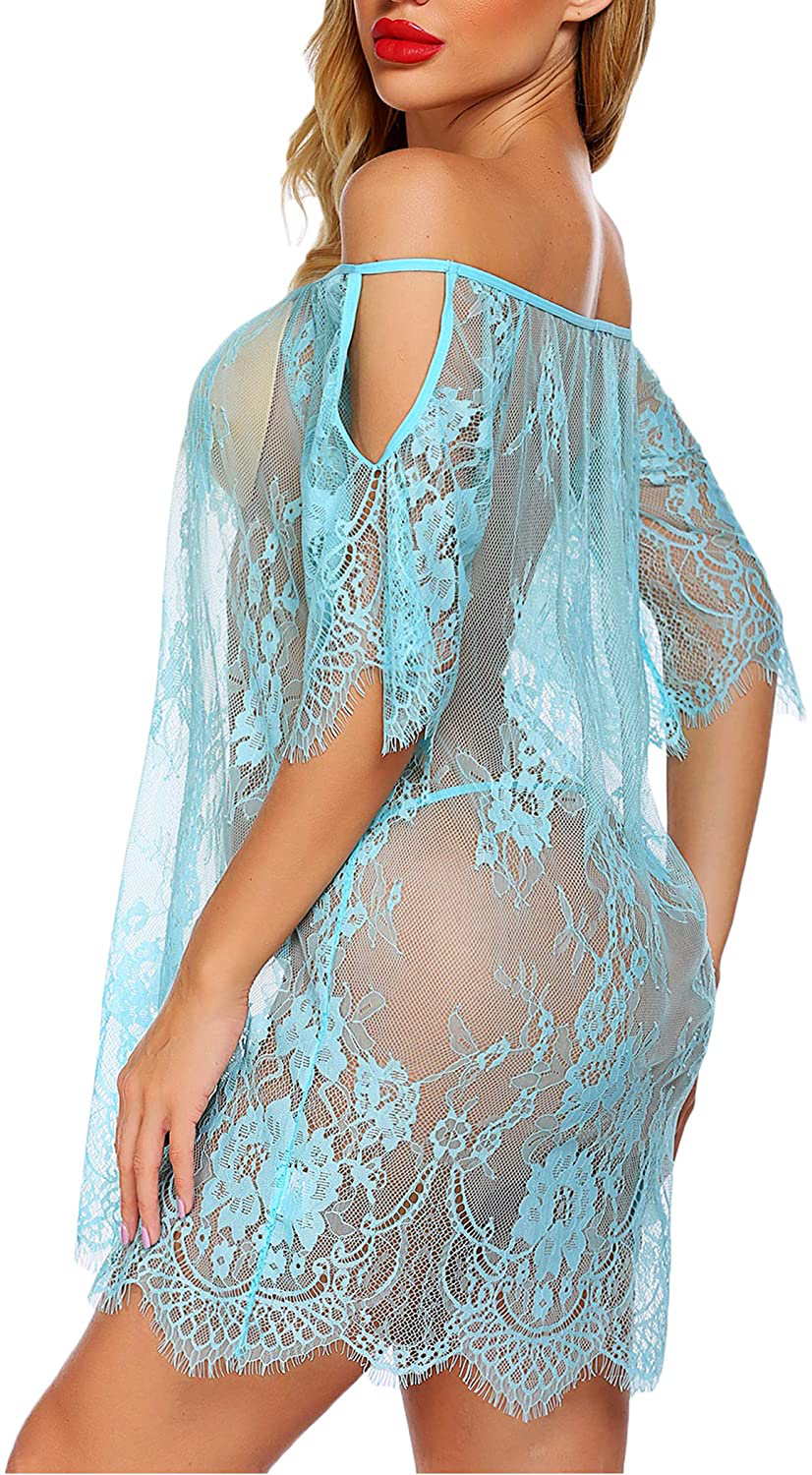 Avidlove Women Chemises Lace Smock Lingerie Mini Babydoll Lingerie Sleepwear S-4XL Apparel & Accessories > Clothing > Underwear & Socks > Lingerie Kylie Max   