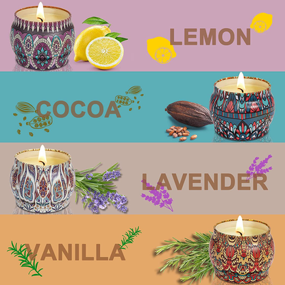 Scented Candles Birthday Gifts for Women, Aromatherapy Candle Christmas Gifts Holiday Gift Set for Women on Xmas Festivals, Birthday, Party,4 Pack Arts & Entertainment > Party & Celebration > Gift Giving Yiyiyi   