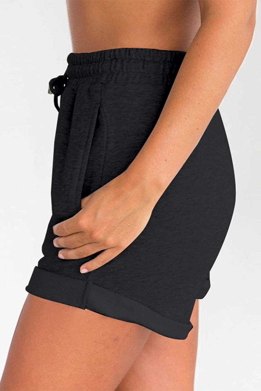 Paitluc Sport Shorts Women Workout Shorts with Pockets for Women Mid Waist Slightly Stretchy Light Weight Apparel & Accessories > Clothing > Shorts Kylie Max   
