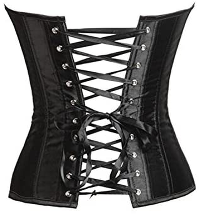 Leather Corsets for Women Bustier Lingerie Top Punk Rock Waist Cincher Basque Halloween Costume Apparel & Accessories > Clothing > Underwear & Socks > Lingerie jutrisujo   