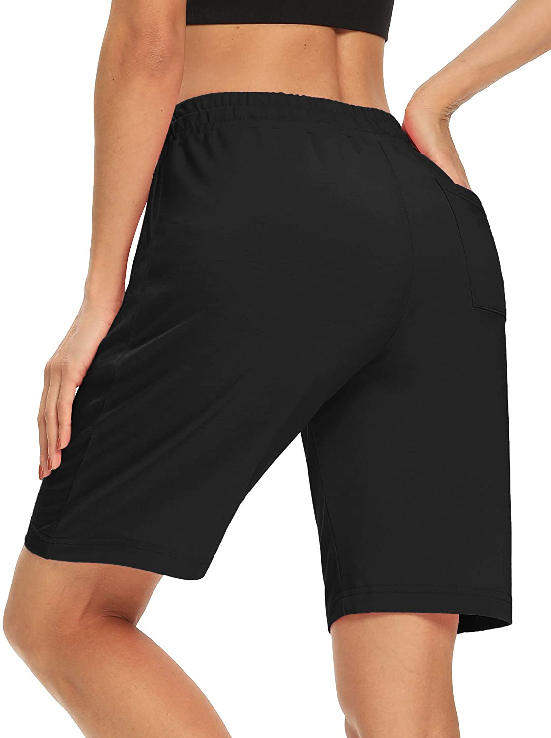 DIBAOLONG Womens Yoga Shorts Loose Comfy Drawstring Lounge Bermuda Shorts with 3 Pockets Apparel & Accessories > Clothing > Shorts Kylie Max   