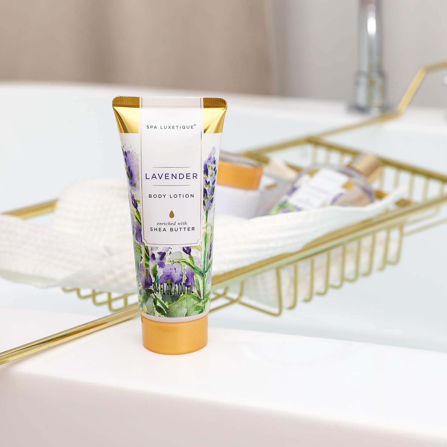 Gift Basket for Women - Spa Luxetique Gifts for Women, 8 Pcs Lavender Spa Set with Body Lotion, Bath Salt, Bath Bombs, Home Relaxing Spa Gifts for Mom, Christmas Gifts for Women Arts & Entertainment > Party & Celebration > Gift Giving spa luxetique   