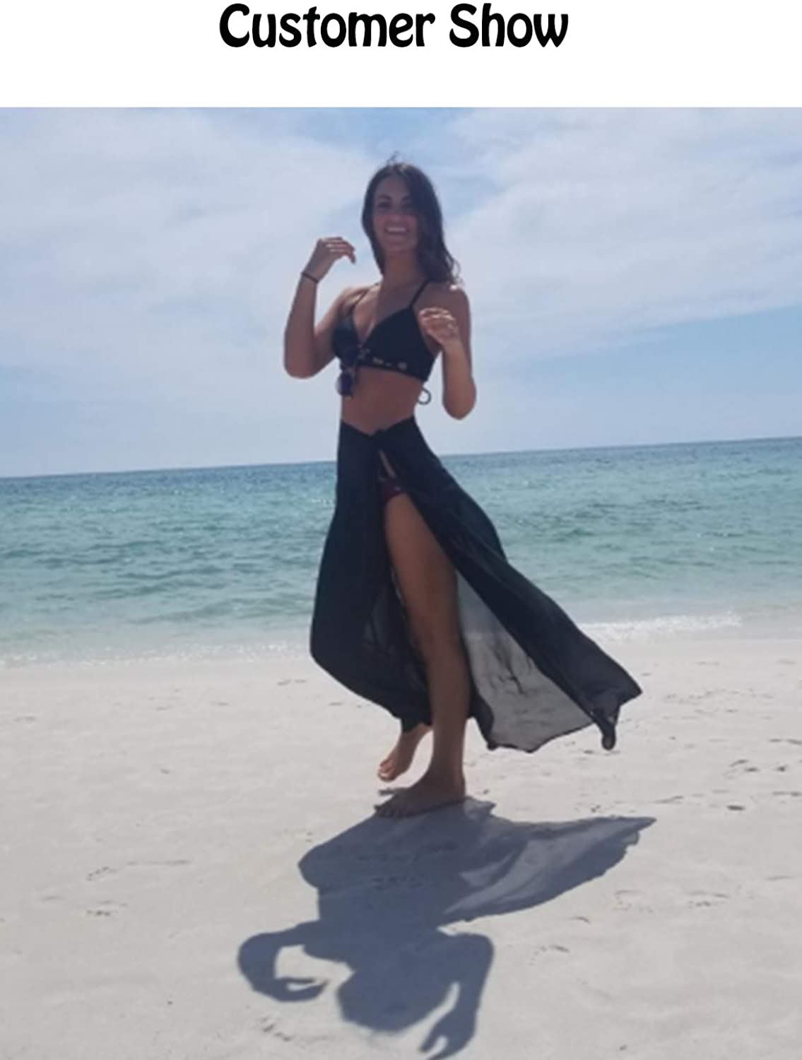 LIENRIDY Women'S Swimsuit Cover up Summer Beach Wrap Skirt Swimwear Bikini Cover-Ups Apparel & Accessories > Clothing > Swimwear Kylie Max   