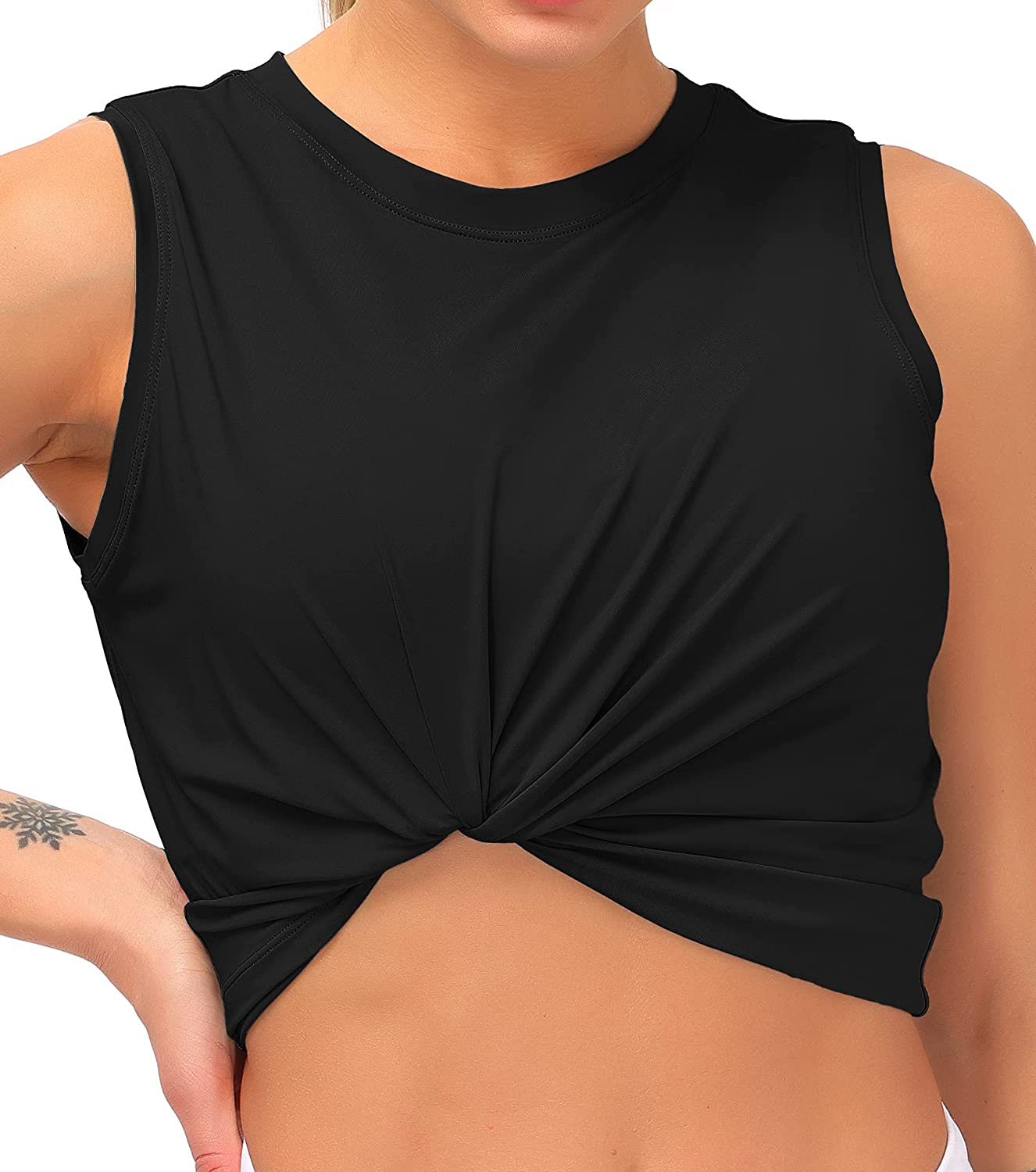 Dragon Fit Women Sleeveless Yoga Tops Workout Cool T-Shirt Running Short Tank Crop Tops Apparel & Accessories > Clothing > Activewear Kylie Max   