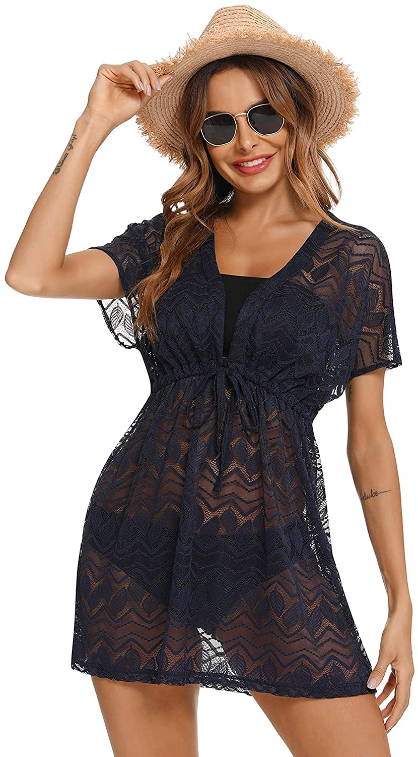 EISHOPEER Women'S Bathing Suit Cover Ups Sexy Swimwear Lace Beach Bikini Cover-Ups Apparel & Accessories > Clothing > Swimwear Kylie Max   