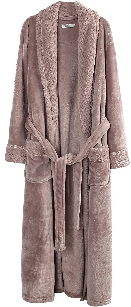 Richie House Women'S Plush Soft Warm Fleece Bathrobe Robe RH1591 Apparel & Accessories > Clothing > Sleepwear & Loungewear > Robes Kylie Max   