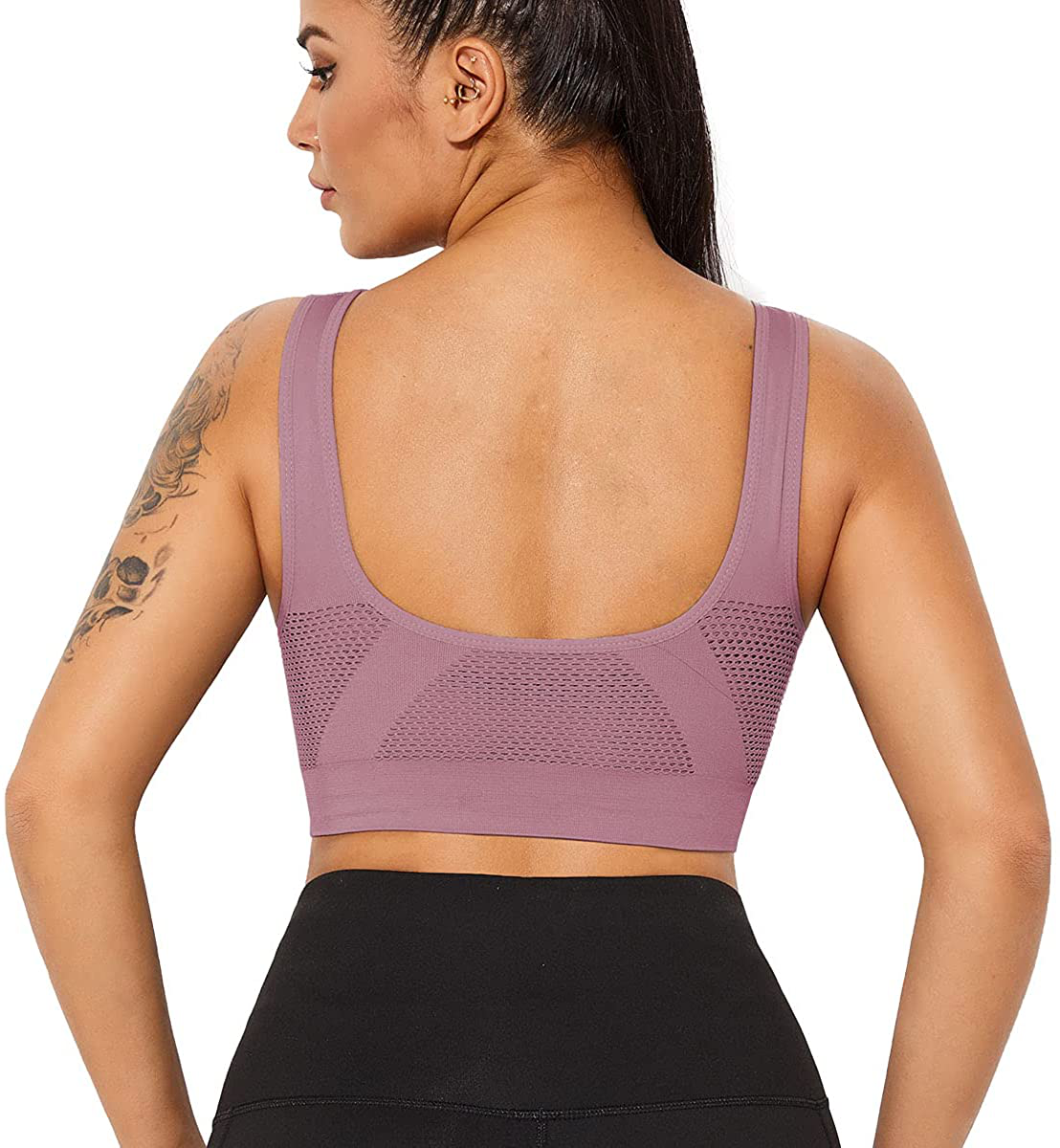 Women Sports Bra Comfortable Sleep Bras No Underwire Seamless Workout Yoga Bra of 3 Pack Apparel & Accessories > Clothing > Underwear & Socks > Bras Kylie Max   
