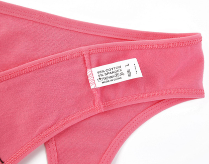 ELACUCOS 6 Pack Women's Thongs Cotton Breathable Panties Bikini Underwear Apparel & Accessories > Clothing > Underwear & Socks > Underwear ELACUCOS   