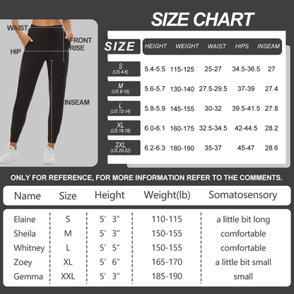 QGGQDD 2 Pack Joggers for Women - Sweatpants with Pockets Yoga Lounge Black Workout Pants Apparel & Accessories > Clothing > Activewear Kylie Max   