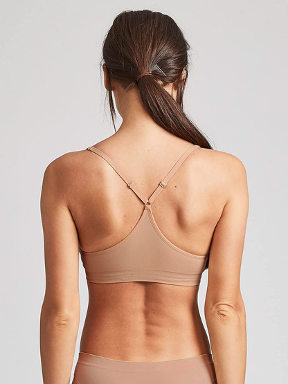 Kalon 4 Pack Racerback Sports Bralette V Neck for Women Apparel & Accessories > Clothing > Underwear & Socks > Bras Kylie Max   