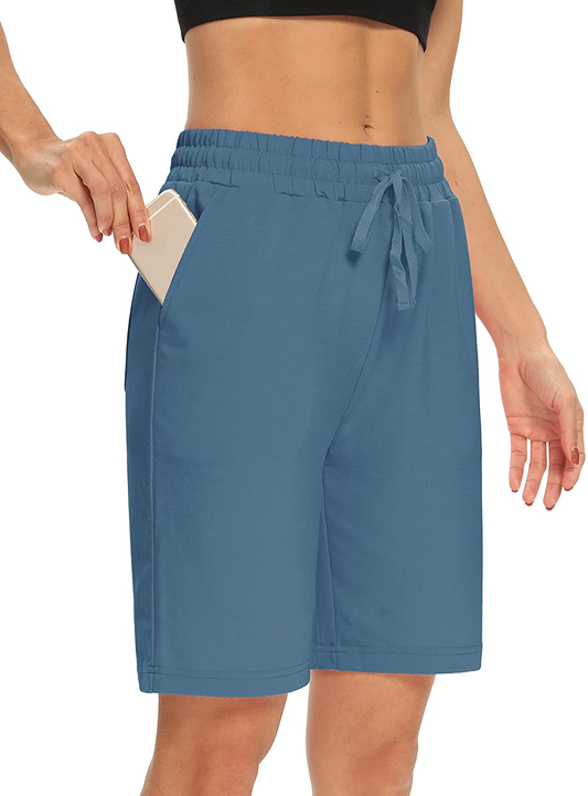 DIBAOLONG Womens Yoga Shorts Loose Comfy Drawstring Lounge Bermuda Shorts with 3 Pockets Apparel & Accessories > Clothing > Shorts Kylie Max   