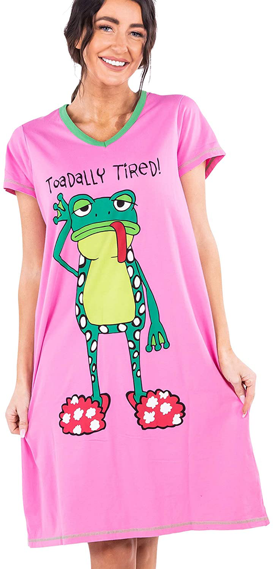 Lazy One V-Neck Nightshirts for Women, Animal Designs Apparel & Accessories > Clothing > Sleepwear & Loungewear > Nightgowns Kylie Max   