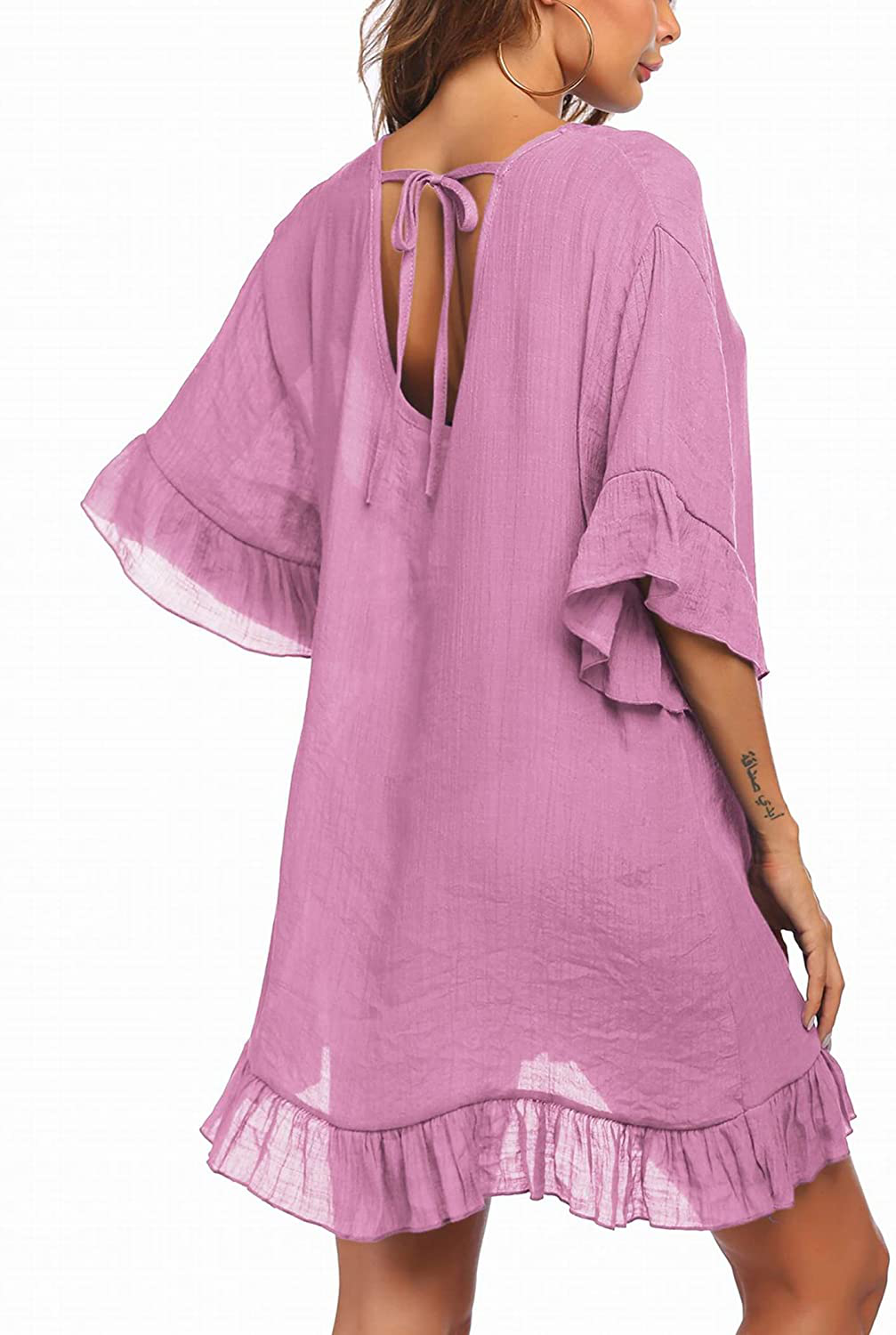 Ekouaer Swimsuit Cover Ups for Women, Bathing Suit Coverups Beach Cover Dresses Resort Wear S-XXL Apparel & Accessories > Clothing > Swimwear Kylie Max   