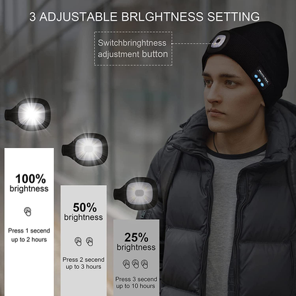 Keains Unisex Bluetooth Beanie Hat with Light, Upgraded Musical Knitted Cap with Headphone and Built-in Stereo Speakers & Mic, LED Hat for Running Hiking,Christmas Gifts for Men Women Dad Arts & Entertainment > Party & Celebration > Gift Giving Keains   