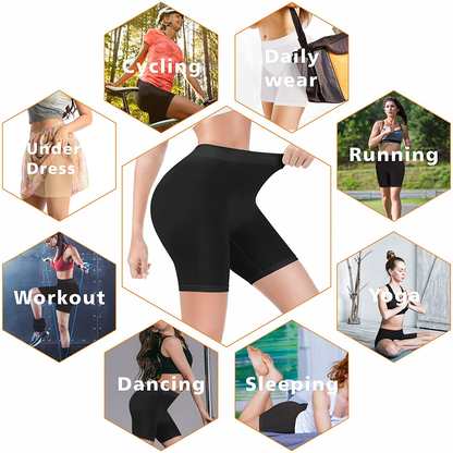 Reamphy 3 Pack Slip Shorts for Women under Dress,Comfortable Smooth Yoga Shorts,Workout Biker Shorts Apparel & Accessories > Clothing > Underwear & Socks > Shapewear Reamphy   