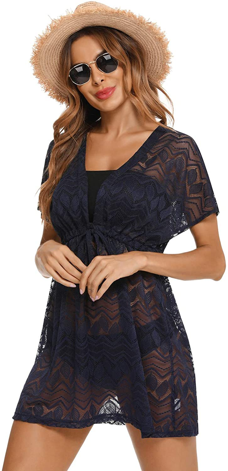 EISHOPEER Women'S Bathing Suit Cover Ups Sexy Swimwear Lace Beach Bikini Cover-Ups Apparel & Accessories > Clothing > Swimwear Kylie Max   