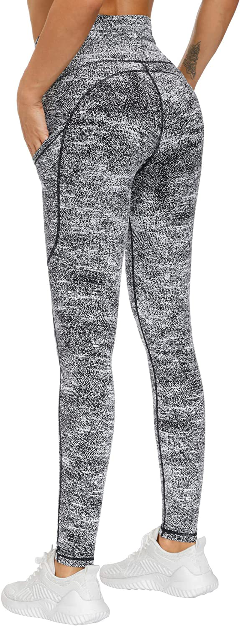 THE GYM PEOPLE Thick High Waist Yoga Pants with Pockets, Tummy Control Workout Running Yoga Leggings for Women Apparel & Accessories > Clothing > Activewear THE GYM PEOPLE   