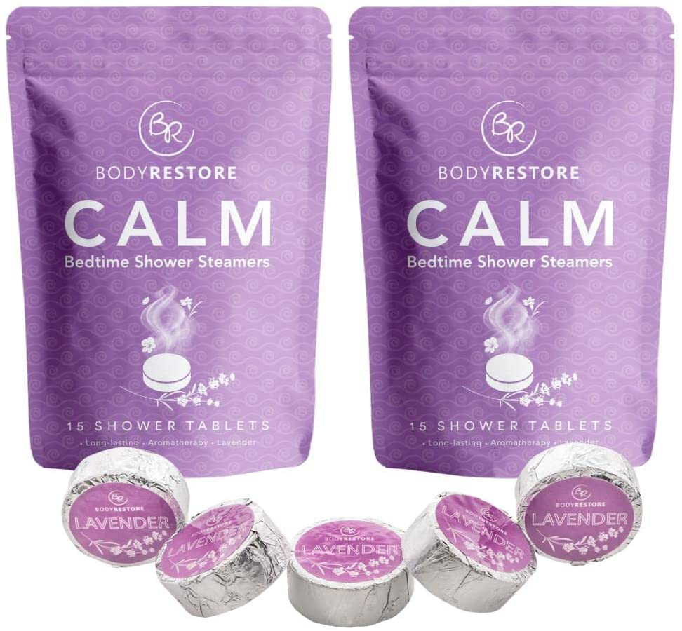 BodyRestore Shower Steamers (Pack of 15) Gifts for Women and Men - Lavender Essential Oil Scented Aromatherapy Shower Bomb, Nighttime Relaxation & Unwind Shower Tablets Arts & Entertainment > Party & Celebration > Gift Giving Body Restore 2  