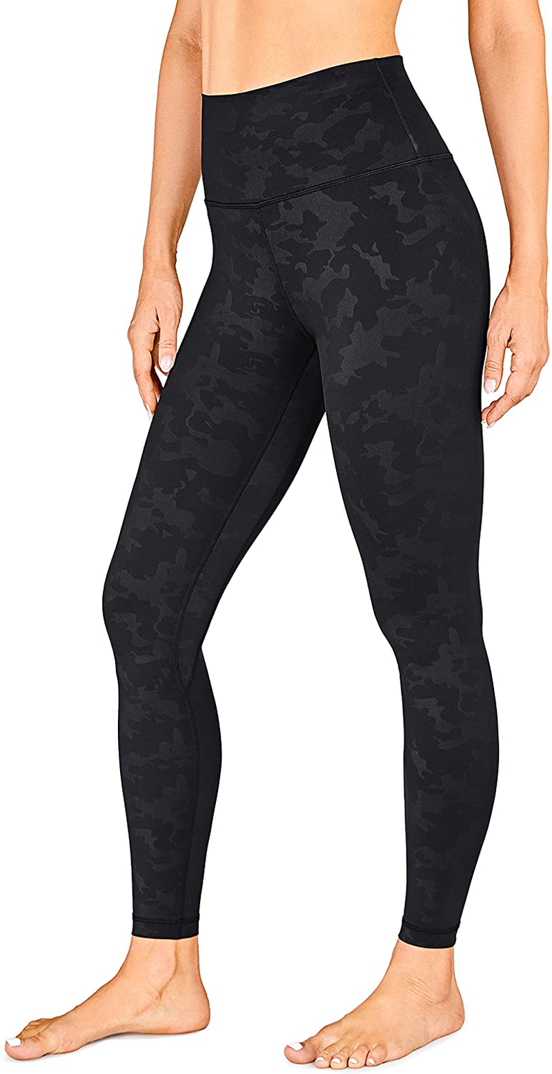 CRZ YOGA Women's Naked Feeling Yoga Pants 25 Inches - 7/8 High Waisted Workout Leggings Apparel & Accessories > Clothing > Activewear CRZ YOGA Camouflage -Black X-Large 