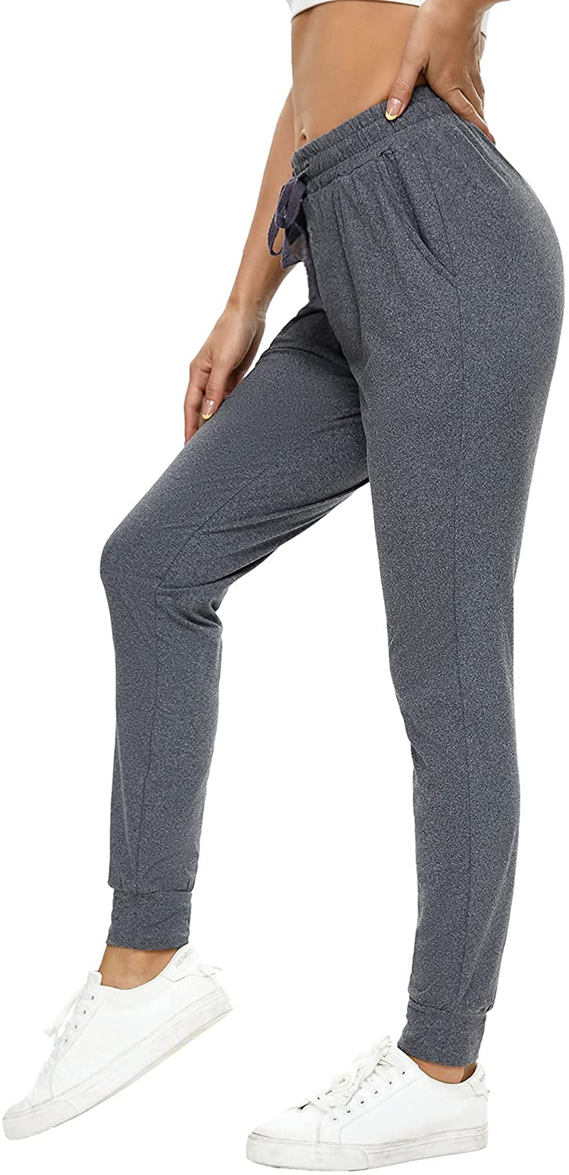 BATHRINS Women Tapered Joggers with Pockets – Casual Yoga High Waist Sweatpants Apparel & Accessories > Clothing > Activewear Kylie Max   