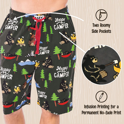 Lazy One Pajama Shorts for Men, Men'S Separate Bottoms, Cotton Loungewear Apparel & Accessories > Clothing > Sleepwear & Loungewear > Pajamas Kylie Max   