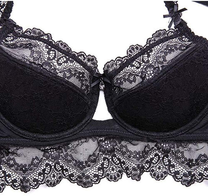 Women Push up Embroidery Bras Set Lace Lingerie Bra and Panties and Socks 4 Piece Apparel & Accessories > Clothing > Underwear & Socks > Lingerie Ningsige   
