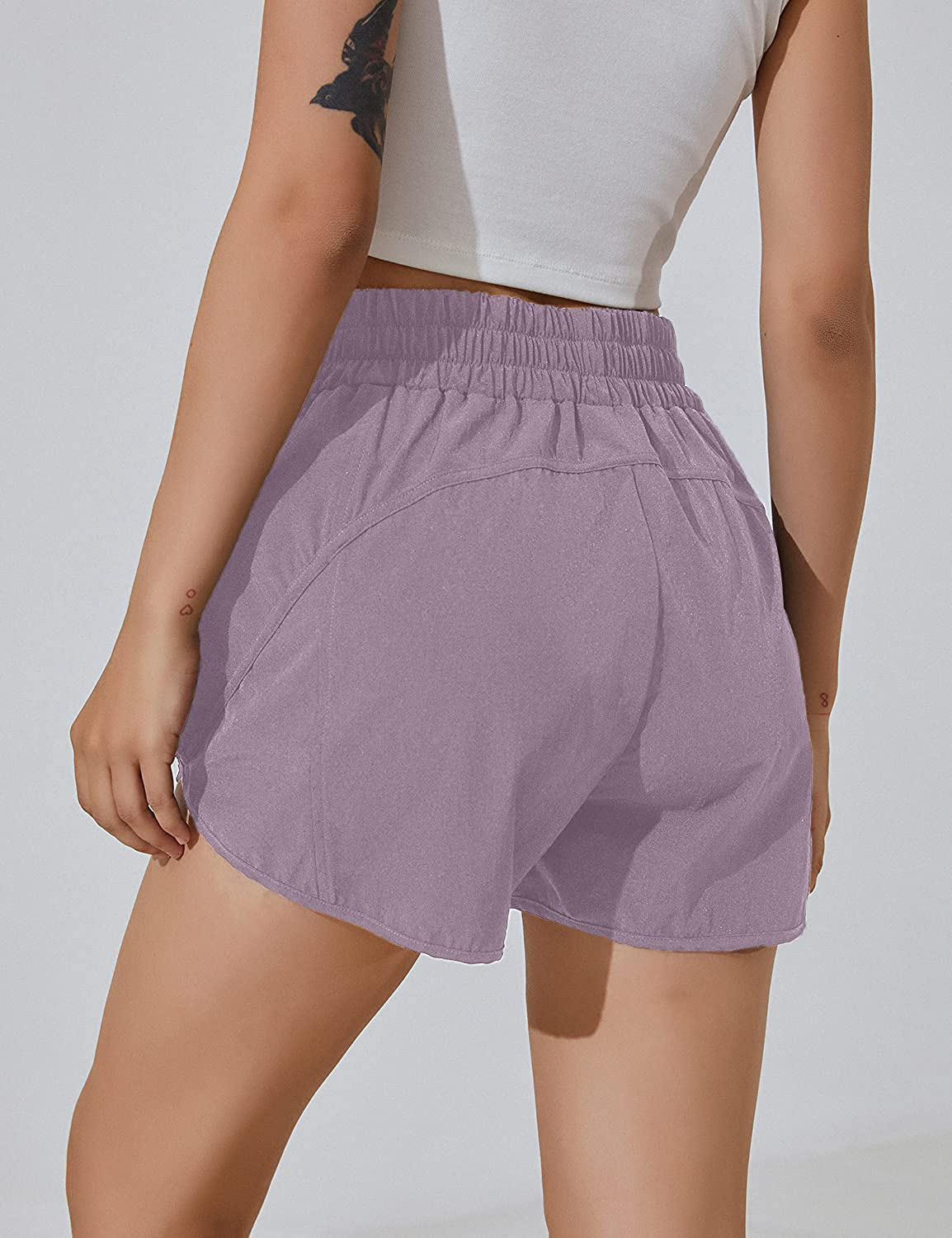 Blooming Jelly Womens High Waisted Running Shorts Athletic Workout Shorts Quick Dry Pants with Zipper Pocket Apparel & Accessories > Clothing > Shorts Kylie Max   