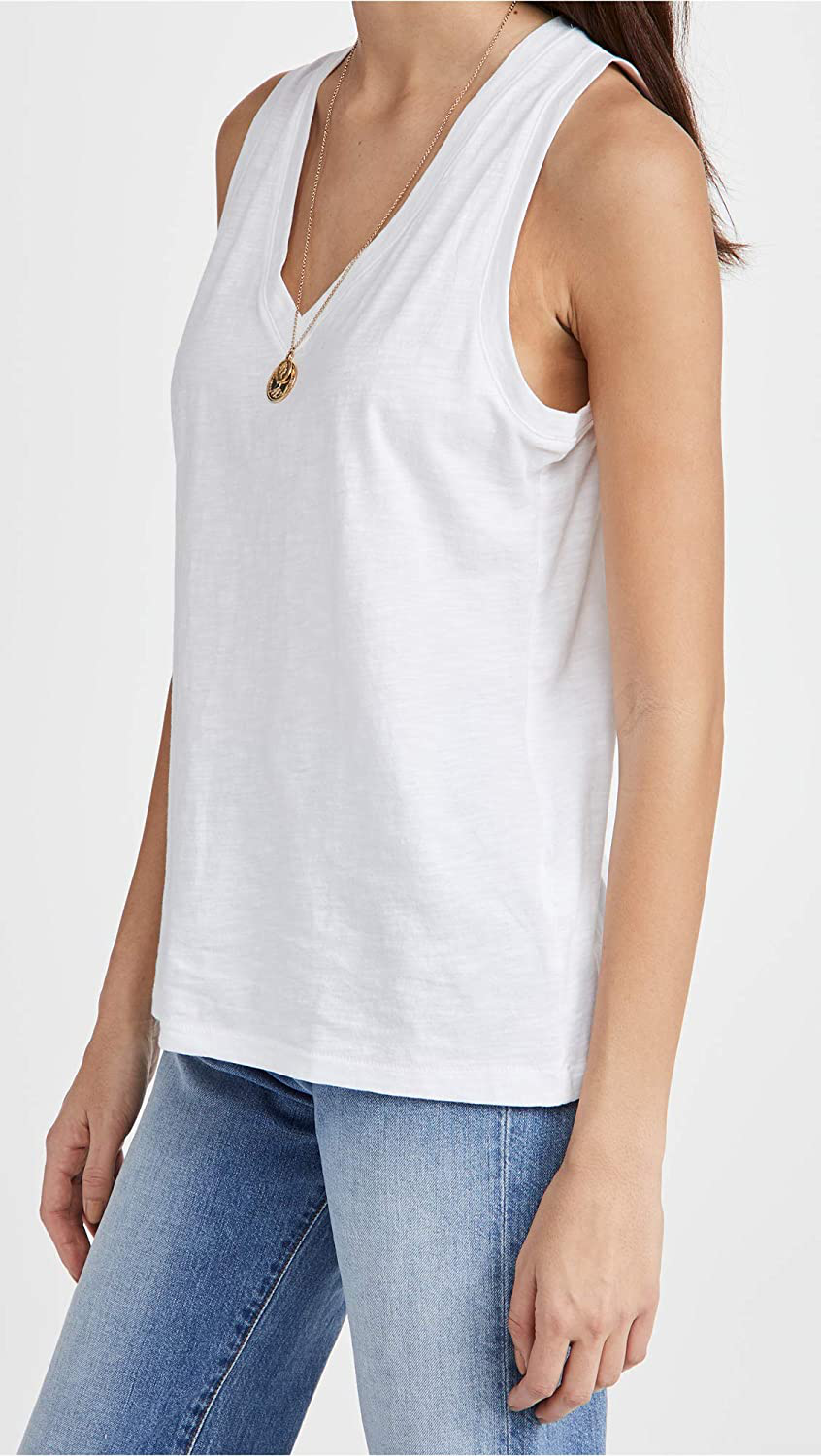 Madewell Women'S Whisper Shout Cotton V Neck Tank Apparel & Accessories > Clothing > Activewear Kylie Max   