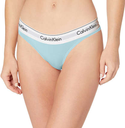 Calvin Klein Women's Modern Cotton Thong Panty Apparel & Accessories > Clothing > Underwear & Socks > Underwear Calvin Klein Frost Blue Medium 