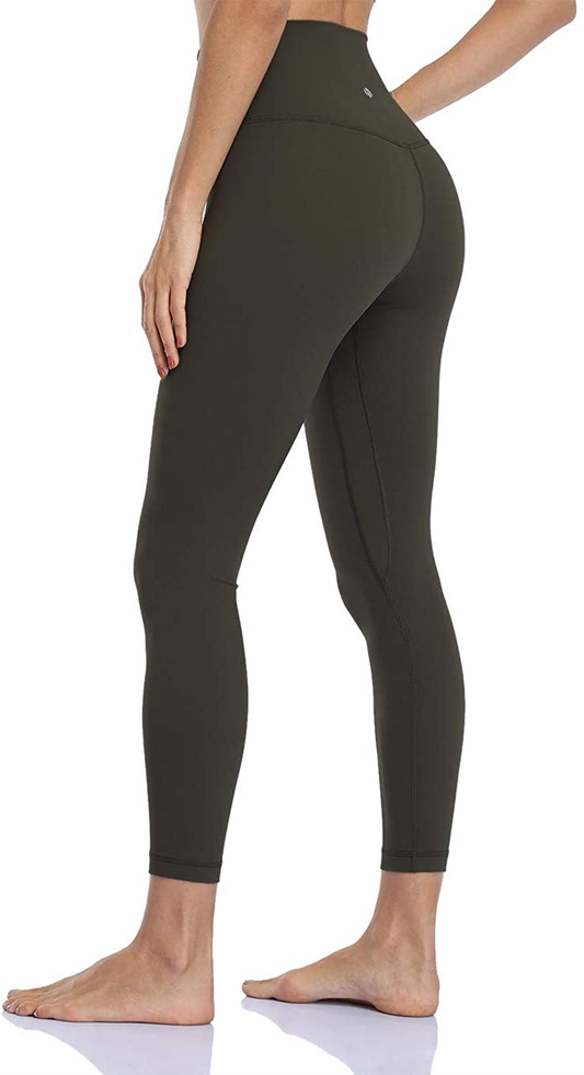 HeyNuts Hawthorn Athletic Essential II 7/8 Legging Women's High Waisted Yoga Pants Active Ankle Legging-25'' Apparel & Accessories > Clothing > Activewear HeyNuts Dark Olive_25'' Ⅱ Small 