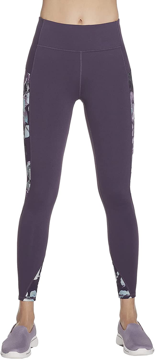 Skechers Women's Gowalk High Waisted Legging Apparel & Accessories > Clothing > Activewear Skechers Ink Leaf Print X-Large 
