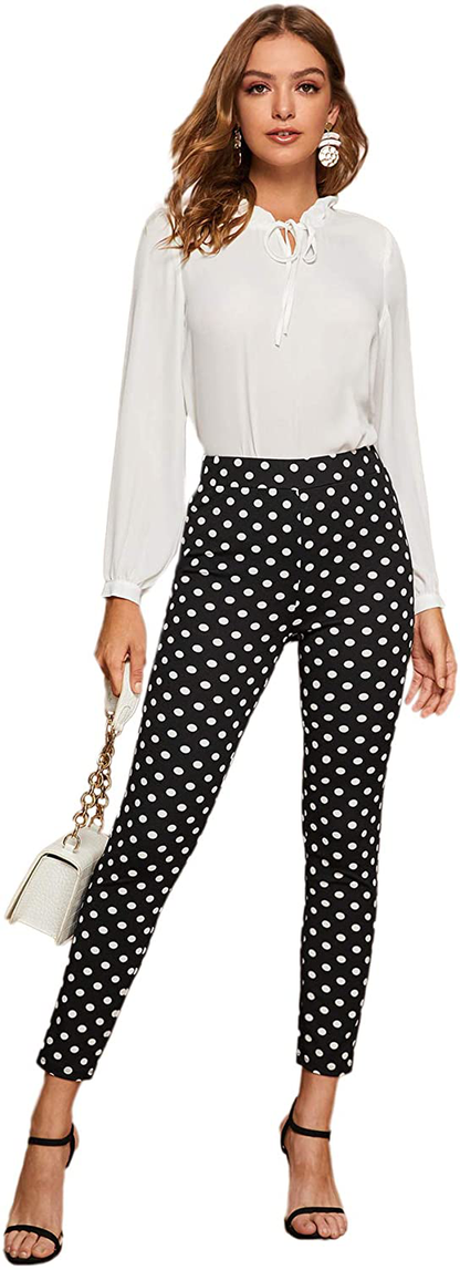 SweatyRocks Women's Casual Skinny Leggings Stretchy High Waisted Work Pants Apparel & Accessories > Clothing > Activewear SweatyRocks   