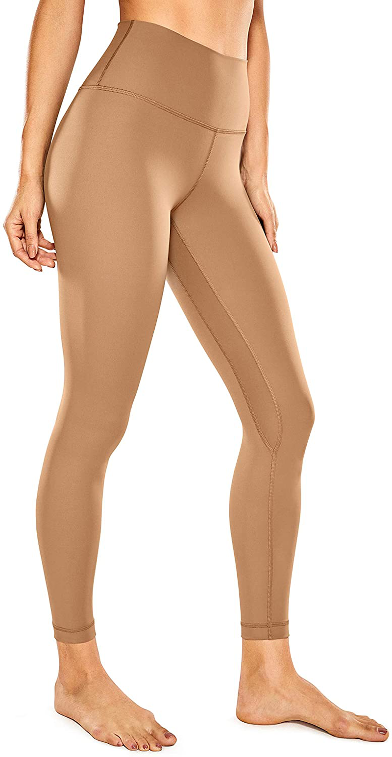 CRZ YOGA Women's Naked Feeling Yoga Pants 25 Inches - 7/8 High Waisted Workout Leggings Apparel & Accessories > Clothing > Activewear CRZ YOGA Naked Barley X-Small 