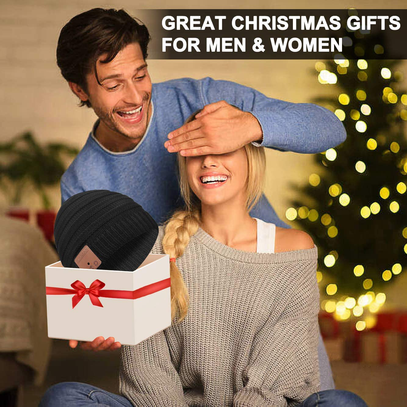 Bluetooth Beanie Novelty Headwear Christmas Stocking Stuffer Gifts for Men Women Arts & Entertainment > Party & Celebration > Gift Giving XIKEZAN   