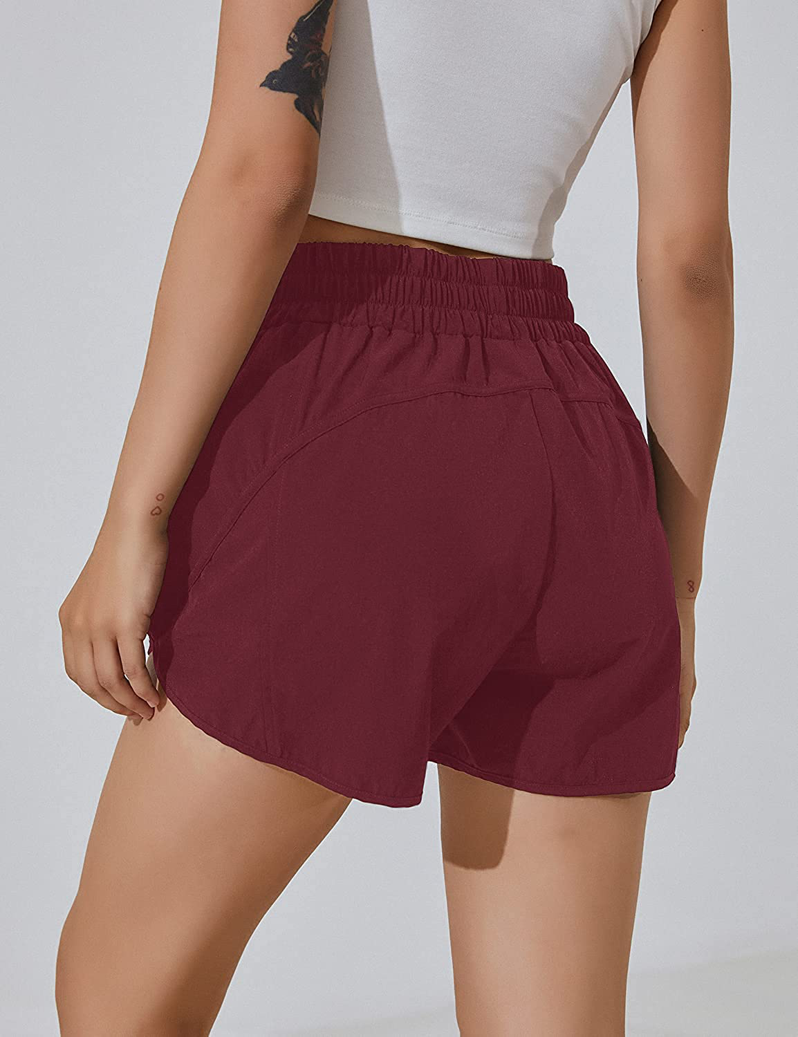 BMJL Women'S Running Shorts Elastic High Waisted Shorts Pocket Sporty Workout Shorts Quick Dry Athletic Shorts Pants Apparel & Accessories > Clothing > Shorts Kylie Max   