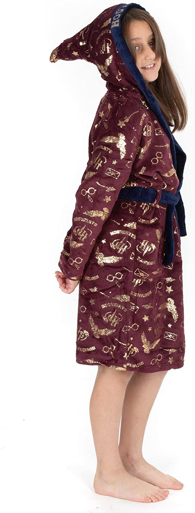 Harry Potter Dressing Gown Kids Red or Blue Options Pyjama Robe Apparel & Accessories > Clothing > Sleepwear & Loungewear > Robes Kylie Max   