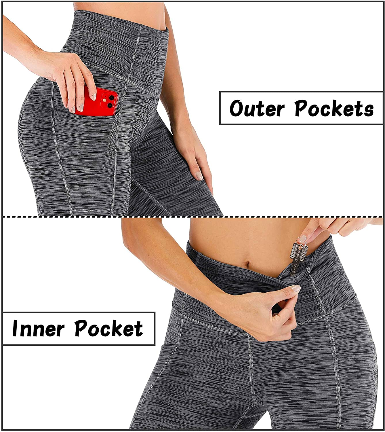 Heathyoga Yoga Pants for Women with Pockets High Waisted Leggings with Pockets for Women Workout Leggings for Women Apparel & Accessories > Clothing > Underwear & Socks > Shapewear KYLIE MAX   