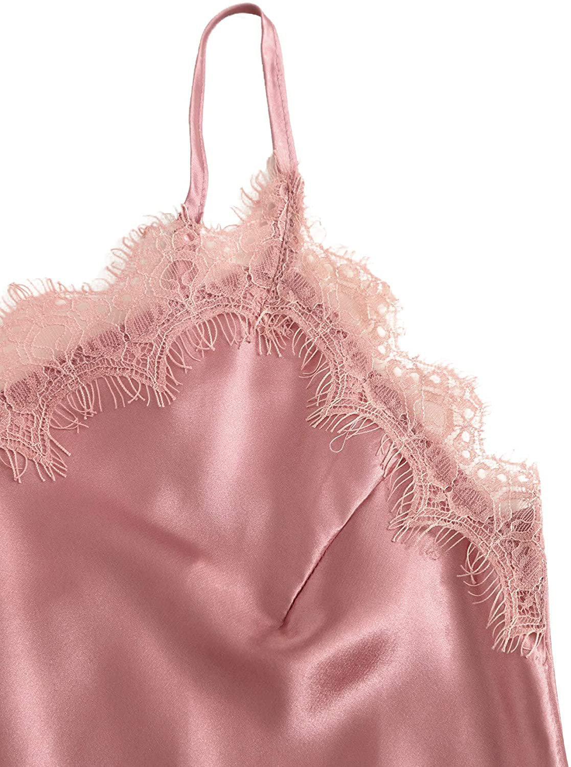 Floerns Women'S Satin Lace Cami Top and Shorts Pajama Set Apparel & Accessories > Clothing > Sleepwear & Loungewear Kylie Max   