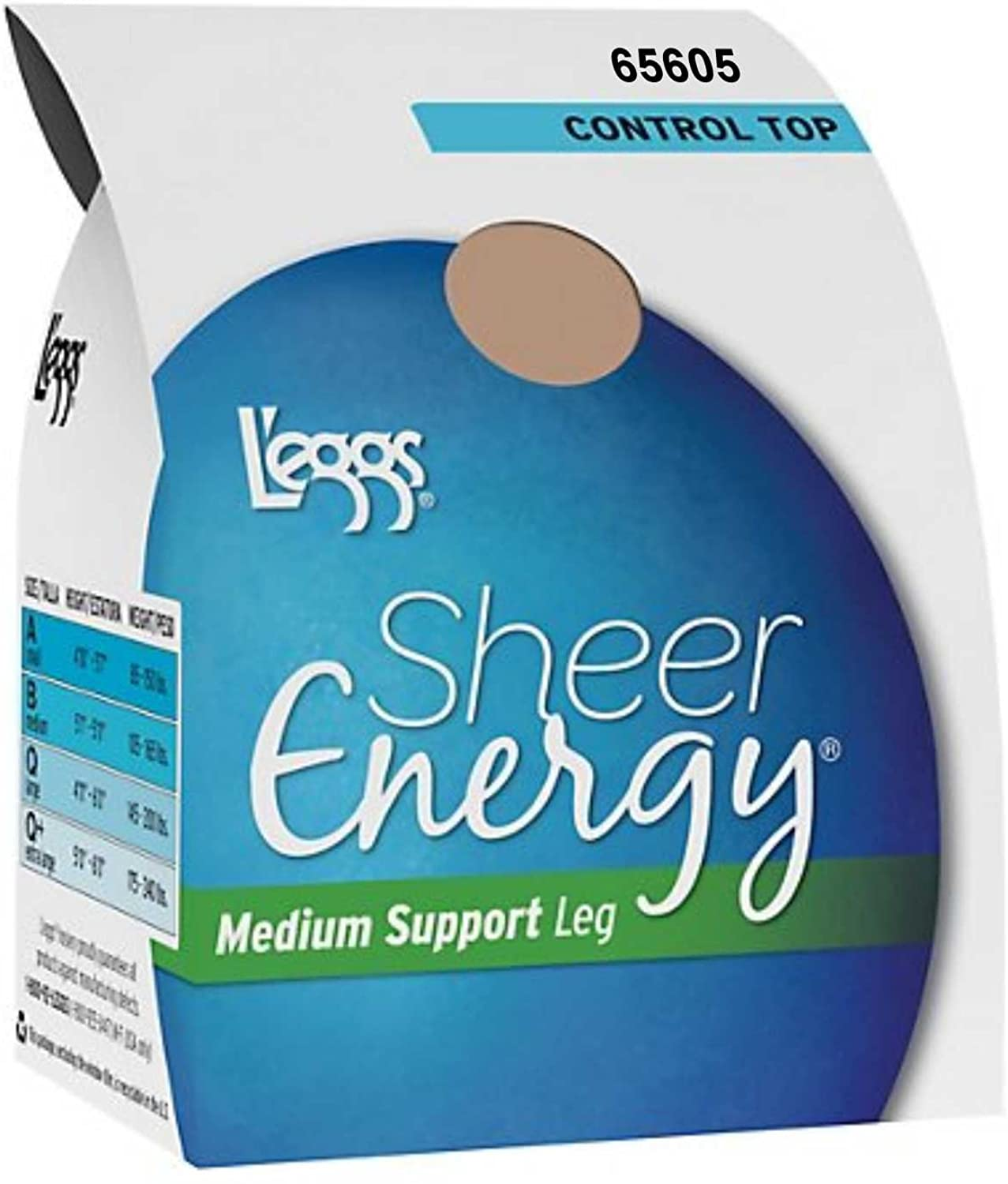 L'Eggs Women'S Sheer Energy Control Top Sheer Toe Pantyhose Apparel & Accessories > Clothing > Underwear & Socks > Shapewear L'eggs   