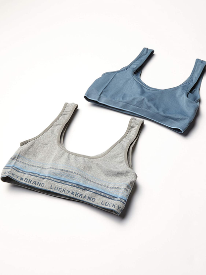 Lucky Brand Women’S Bra – 2 Pack Seamless Comfort Crop Cami Lounge Bralette (S-XL) Apparel & Accessories > Clothing > Underwear & Socks > Bras Kylie Max   