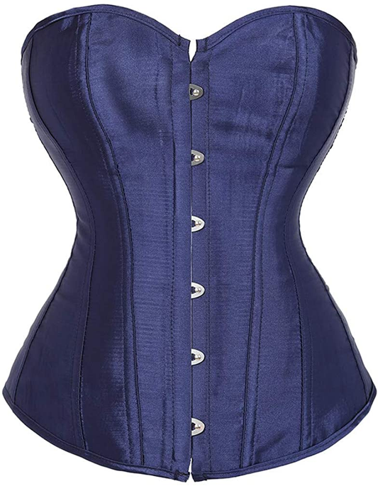 Corsets for Women plus Size Black Corset Sexy Bustier Corset Top Lingerie Apparel & Accessories > Clothing > Underwear & Socks > Lingerie frawirshau Navy X-Large 