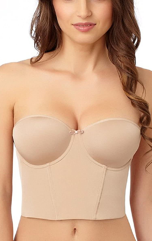 Le Mystere Women'S Soiree Convertible Bustier Bra, Seamless, Invisible Bustier to Support and Carry Special Occasion Dresses Apparel & Accessories > Clothing > Underwear & Socks > Lingerie Le Mystere Natural 34G 