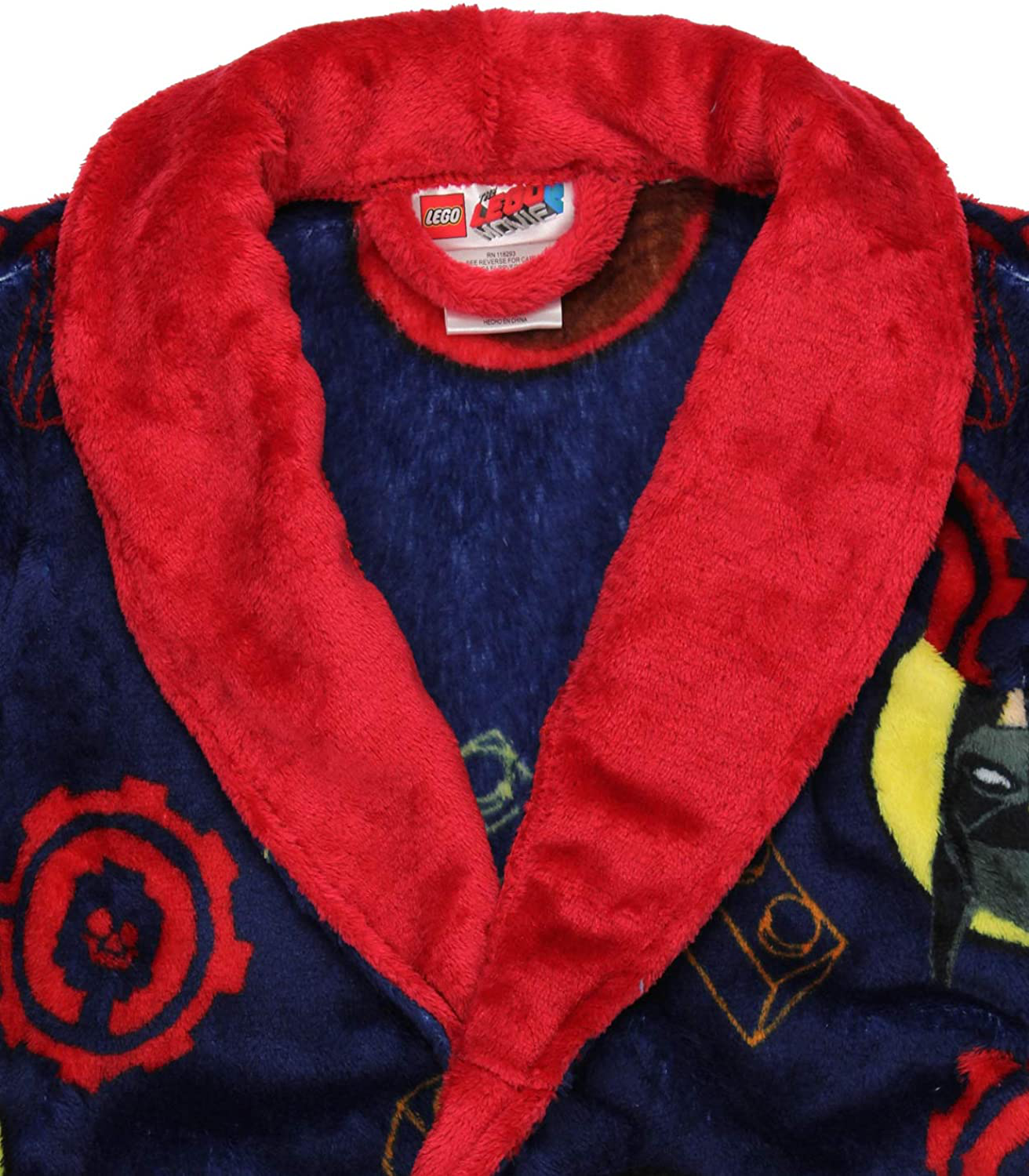 Lego Movie 2 the Second Part Boys Fleece Bathrobe Robe Apparel & Accessories > Clothing > Sleepwear & Loungewear > Robes Kylie Max   