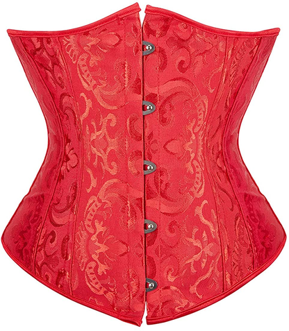Frawirshau Women'S 9427 Lace up Boned Underbust Waist Trainer Corset Apparel & Accessories > Clothing > Underwear & Socks > Lingerie frawirshau Red-9427 X-Large 